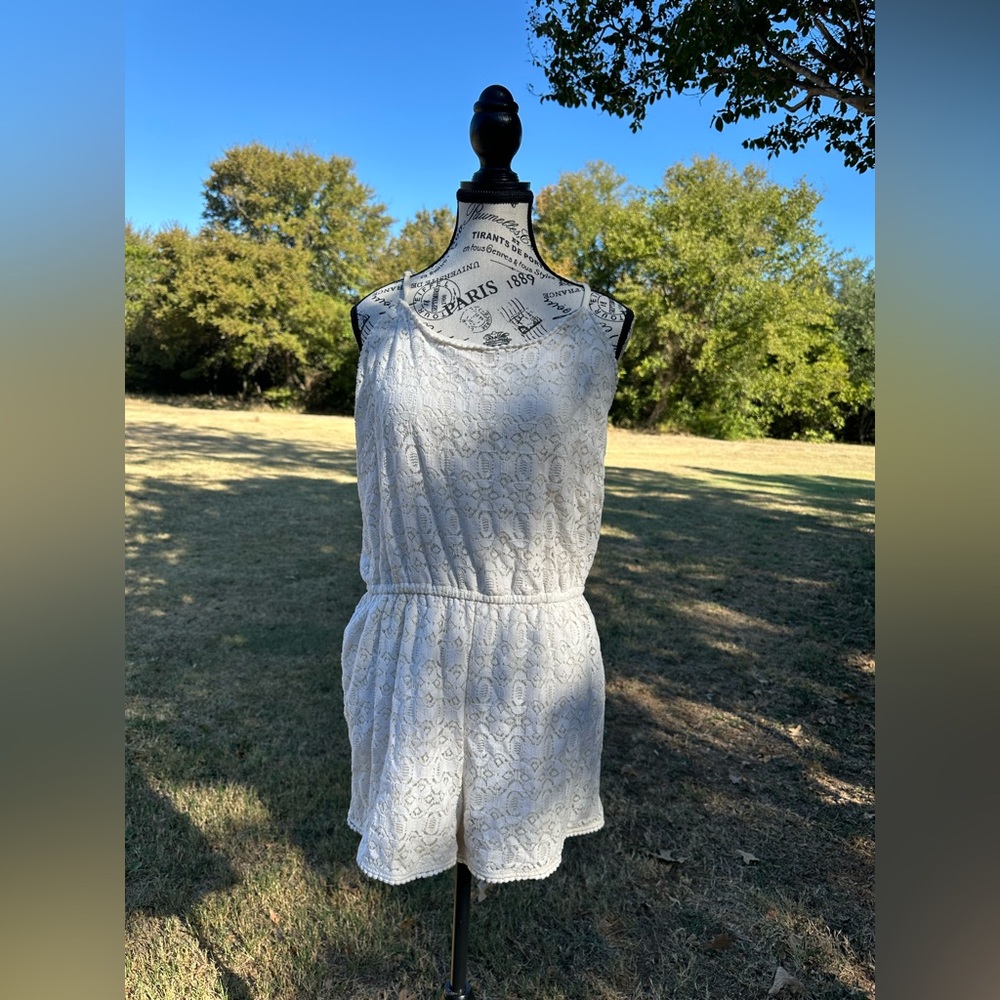 Mossimo Supply Co. White Lace Romper